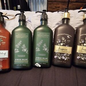 Bath & Body Works Aromatherapy Moisturizing Body Lotion Set - Red, Green, Brown